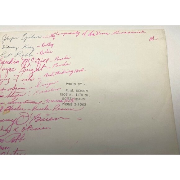 Vtg Cast Photo Stage Play Group Portrait Boise Idaho Theater Member Names - Picture 8 of 10